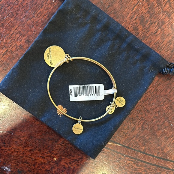 Alex and Ani gold tone bangle bracelet letter “T” - Picture 5 of 5